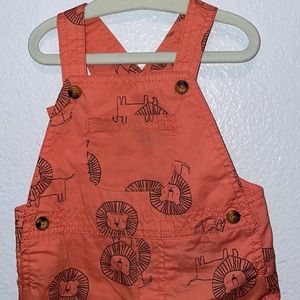 Just One You by Carter’s Coral/Peach Lion Shortalls/Overalls 18m